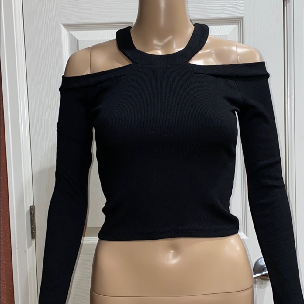 ❤️Sexy Off Shoulder Choker Neck Crop Top